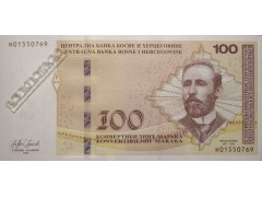 Банкнота Боcния и Герцеговина 100 (сто) марок 2019 год. Pick 87c. UNC