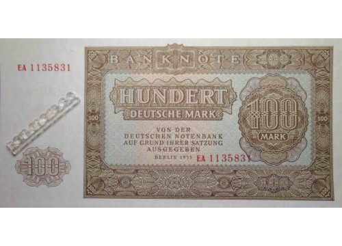 Банкнота ГДР 100 (сто) марок 1948 год. Pick 21. UNC