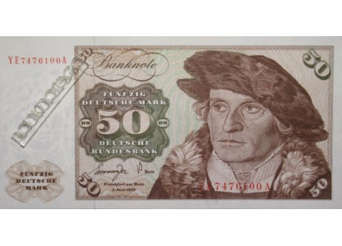 Банкнота Германия 50 (пятьдесят) марок 1977 год. Pick 33br. AUNC