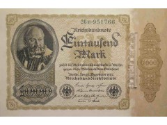 Банкнота Германия 1000 (тысяча) марок 1922 год. Pick 82a. UNC