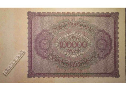 Банкнота Германия 100000 (сто тысяч) марок 1923 год. Pick 83. UNC