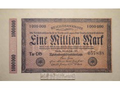 Банкнота Германия 1000000 (миллион) марок 1923 год. Pick 93. UNC