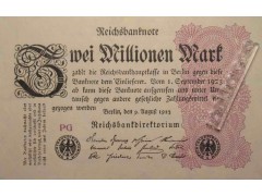 Банкнота Германия 2000000 (два миллиона) марок 1923 год. Pick 104a. UNC