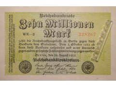 Банкнота Германия 10000000 (десять миллионов) марок 1923 год. Pick 106a. UNC