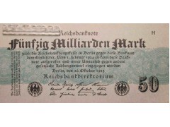 Банкнота Германия 50000000000 (пятьдесят миллиардов) марок 1923 год. Pick 125a. AUNC