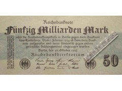 Банкнота Германия 50000000000 (пятьдесят миллиардов) марок 1923 год. Pick 125b. VF