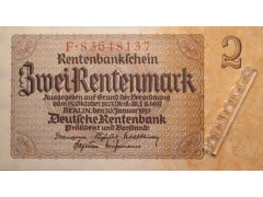 Банкнота Германия 2 (две) марки 1937 год. Pick 174b1. UNC