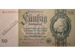 Банкнота Германия 50 (пятьдесят) марок 1933 год. Pick 182b. AUNC
