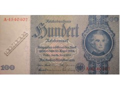 Банкнота Германия 100 (сто) марок 1935 год. Pick 183b. AUNC