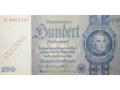 Банкнота Германия 100 (сто) марок 1935 год. Нет литера. Pick 183b. UNC