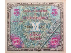 Банкнота Германия 5 (пять) марок 1944 год. Pick 193d. UNC