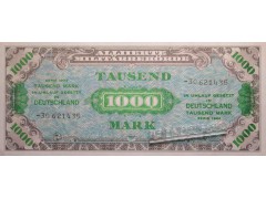 Банкнота Германия 1000 (тысяча) марок 1944 год. Pick 198b. UNC