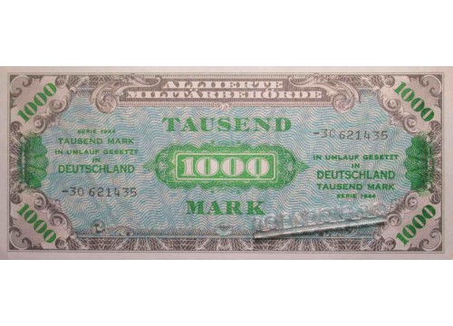 Банкнота Германия 1000 (тысяча) марок 1944 год. Pick 198b. UNC