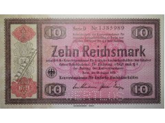 Банкнота Германия 10 (десять) марок 1934 год. Pick 208S. UNC