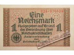 Банкнота Германия 1 (одна) марка 1940-45 год. Pick R136a. UNC