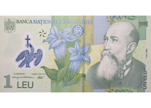 Банкнота Румыния 1 (один) лей 2005 год. Pick 117a. UNC