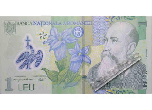 Банкнота Румыния 1 (один) лей 2005 год. Pick 117j. UNC