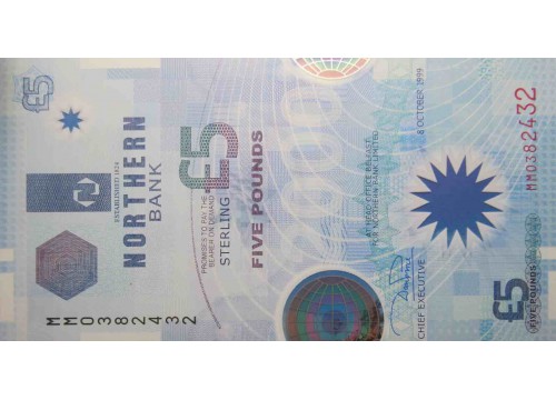 Банкнота Северная Ирландия 5 (пять) фунтов. 1999 год. Pick 203a. UNC