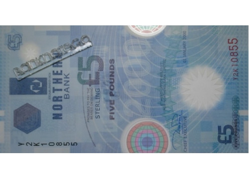 Банкнота Северная Ирландия 5 (пять) фунтов 2000 год. Pick 203b. UNC