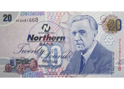 Банкнота Северная Ирландия 20 (двадцать) фунтов. 2005 год. Pick 207a. UNC