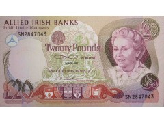 Банкнота Северная Ирландия 20 (двадцать) фунтов. 1987 год. Pick 8b. UNC
