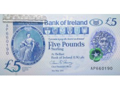 Банкнота Северная Ирландия 5 (пять) фунтов. 2017 год. Pick new. UNC