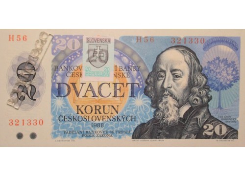 Банкнота Словакия 20 (двадцать) корун 1988 (93) год. Pick 15. UNC