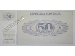 Банкнота Словения 50 (пятьдесят) толаров 1994 года. Pick 5. UNC