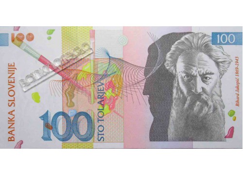 Банкнота Словения 100 (сто) толаров 2003 год. Pick 31. UNC