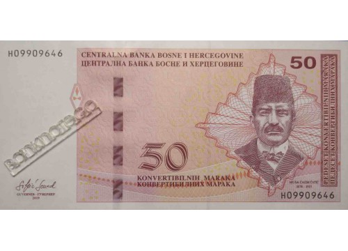 Банкнота Боcния и Герцеговина 50 (пятьдесят) марок 2019 год. Pick 84c. UNC