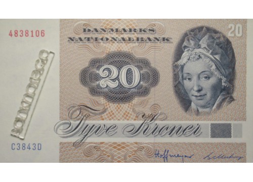 Банкнота Дания 20 (двадцать) крон 1984 год. Pick 49e1. UNC
