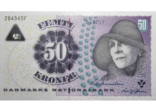 Банкнота Дания 50 (пятьдесят) крон 2007 год. Pick 60d1. UNC