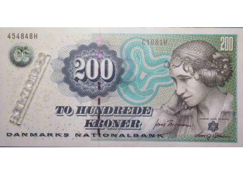 Банкнота Дания 200 (двести) крон 2008 год. Pick 62f1. UNC
