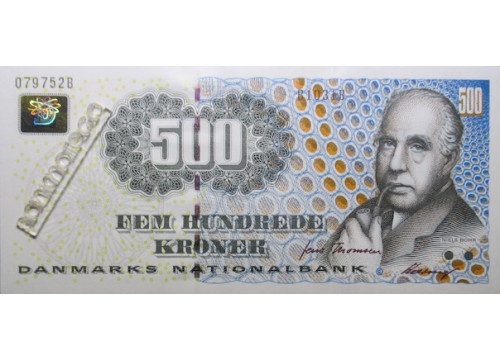 Банкнота Дания 500 (пятьсот) крон 2003 год. Pick 63a. UNC