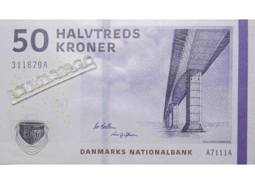 Банкнота Дания 50 (пятьдесят) крон 2011 год. Pick 65d. UNC