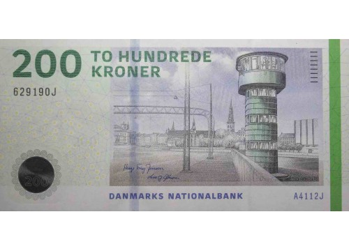 Банкнота Дания 200 (двести) крон 2011 год. Pick 67b. UNC