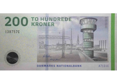 Банкнота Дания 200 (двести) крон 2015 год. Pick 67e3. UNC