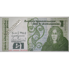 Банкнота Ирландия 1 (один) фунт 1982 год. Pick 70c1. UNC