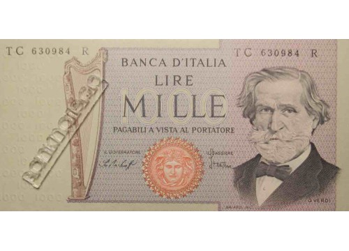 Банкнота Италия 1000 (тысяча) лир 1977 год. Pick 101e. UNC