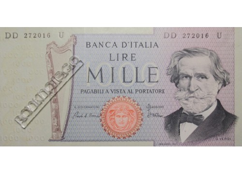 Банкнота Италия 1000 (тысяча) лир 1981 год. Pick 101h. UNC