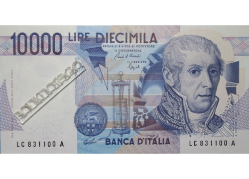 Банкнота Италия 10000 (десять тысяч) лир 1984 год. Pick 112b. UNC