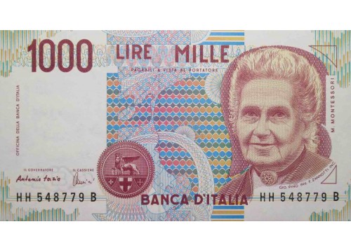 Банкнота Италия 1000 (тысяча) лир 1990 год. Pick 114c. UNC