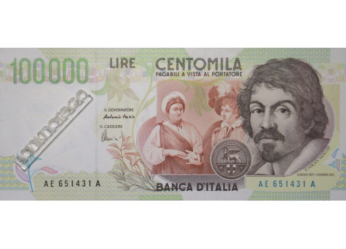 Банкнота Италия 100000 (сто тысяч) лир 1994 год. Pick 117b. UNC