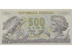 Банкнота Италия 500 (пятьсот) лир 1966 год. Pick 93a. VF