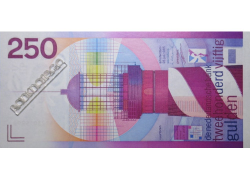 Банкнота Нидерланды 250 (двести пятьдесят) гульденов 1985 год. Pick 98. UNC