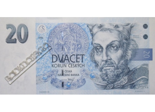 Банкнота Чехия 20 (двадцать) крон 1994 год. Pick 10c. UNC