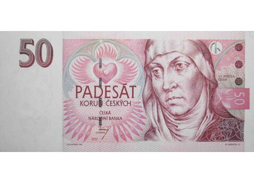 Банкнота Чехия 50 (пятьдесят) крон 1997 год. Pick 17c. UNC