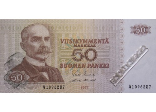 Банкнота Финляндия 50 (пятьдесят) марок 1977 год. Pick 108a29. UNC