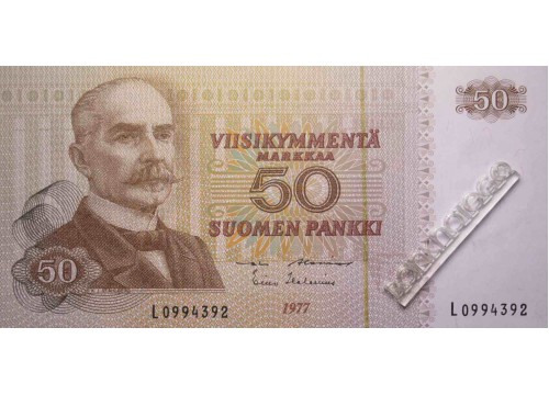 Банкнота Финляндия 50 (пятьдесят) марок 1977 год. Pick 108a53. UNC