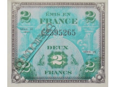 Банкнота Франция 2 (два) франка 1944 год. Pick 114a. UNC
